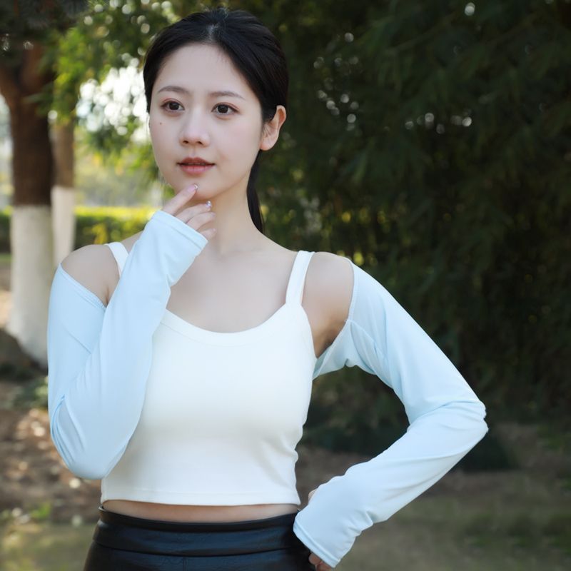 夏季冰丝防晒套袖披肩袖套女士护臂开车男户外骑行电动车手套长款