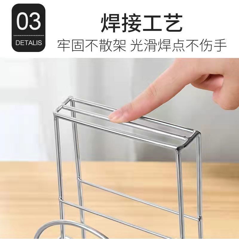 厨房二合一菜板菜刀架家用不锈钢加厚一体收纳放菜板置物架图片