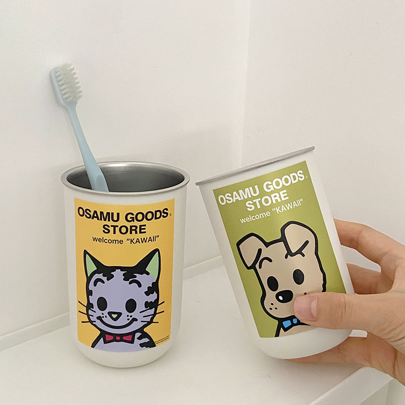 可爱漱口杯原田治不锈钢家用牙刷杯情侣高颜值宿舍洗漱水杯ins,家庭/个人清洁工具,洗漱杯,淘宝优惠券,粉丝福利购,淘宝优惠卷