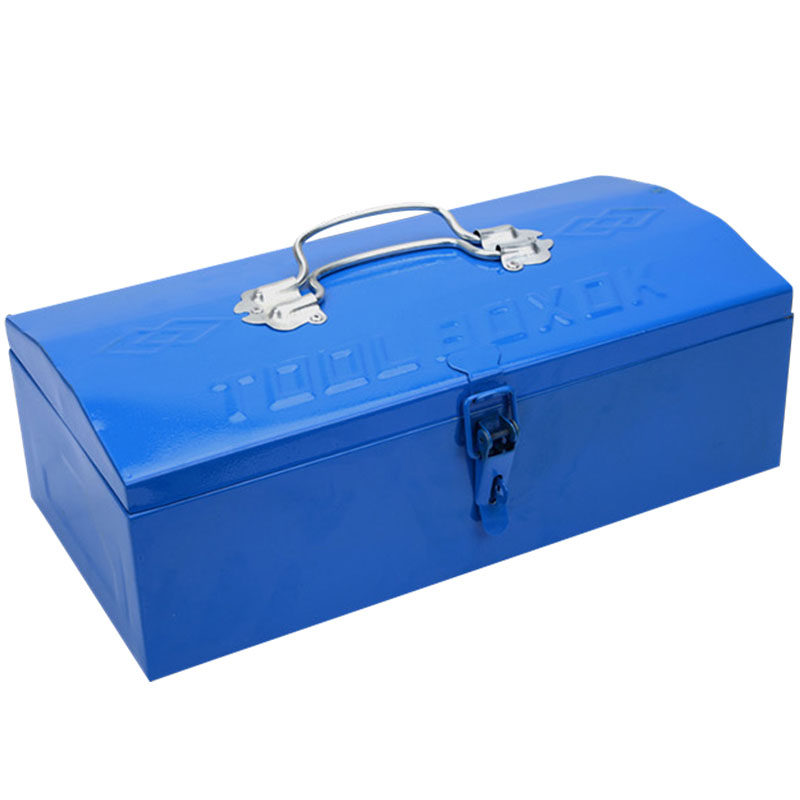 热销车载双层铁工具箱家用大号小号五金收纳储物中号手提箱铁皮盒