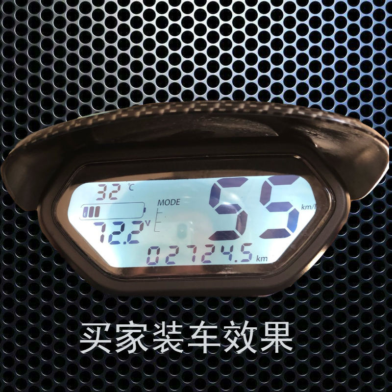 热销电动车液晶仪表小牛地雷表BWS小龟王009电压速度里程码表72v1