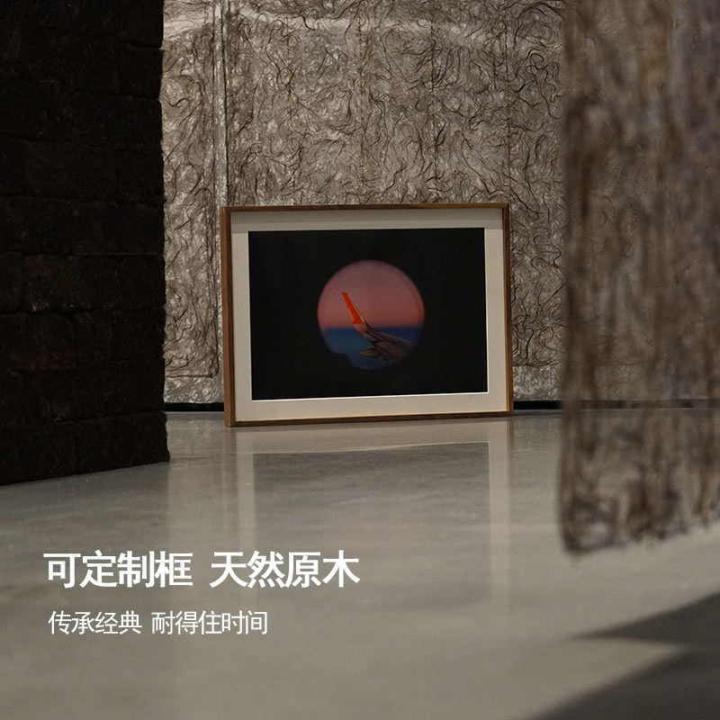 热销裱画框实木相框定制摄影拼图原木手工黑胡桃照片打印装裱挂墙