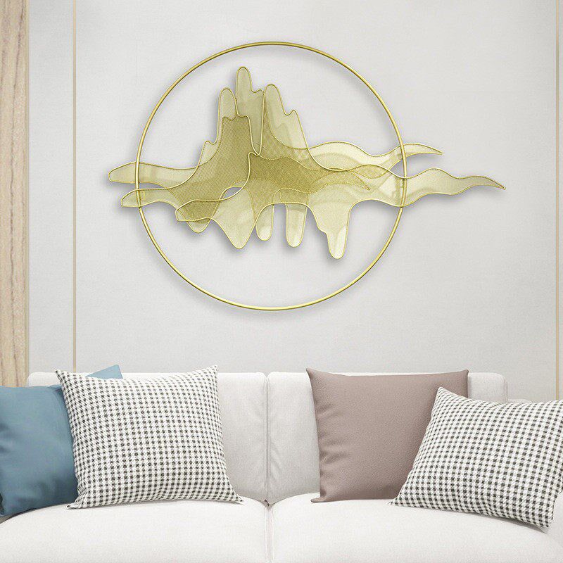 热销现代家居铁艺壁饰创意墙面装饰品挂件 金属立体山影壁挂 墙饰