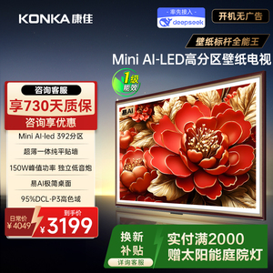 康佳G9W 65英寸液晶Mini LED家用超薄艺术壁纸电视机官方正品