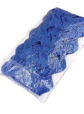 S形涤纶波浪曲h边带织带 2.5cm红色绿色深蓝色黄色紫色金银花边带