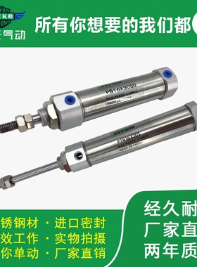 翊云气动迷你笔型气缸PSB/PTB16X80X100X125X150X175TX200SCB SR