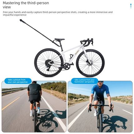 NEWBOLdER铝合金自行车尾杆适用于Insta360 X4/X3第三人称骑行拍