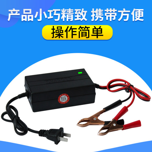 摩托车电瓶充电器12v通用型铅酸蓄电池踏板摩P托车12伏智能充电器