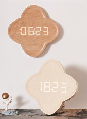 新款北欧风格LEnD客厅挂钟异形时钟简约花朵时钟G236