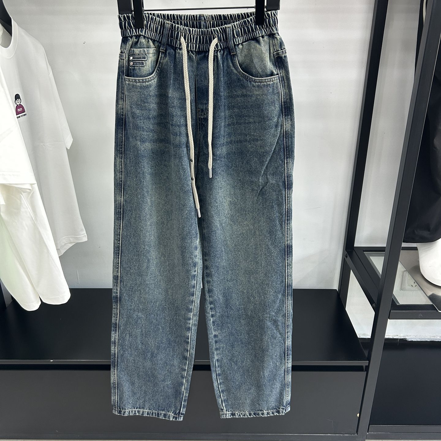 街头男人帮正品2025年秋季新品男装阔腿牛仔裤AC3131792
