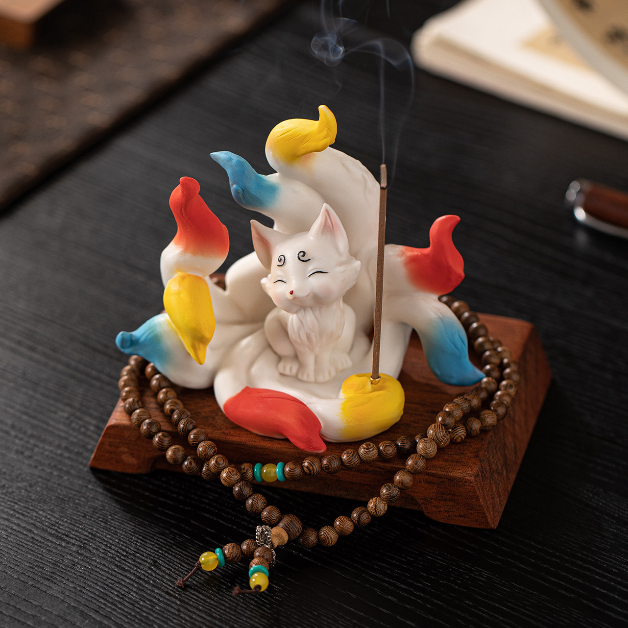 家居桌面陶瓷九尾狐精美香薰炉桌面摆件陶瓷创意香氛炉家居装饰品,家居饰品,桌面摆件,淘宝优惠券,粉丝福利购,淘宝优惠卷