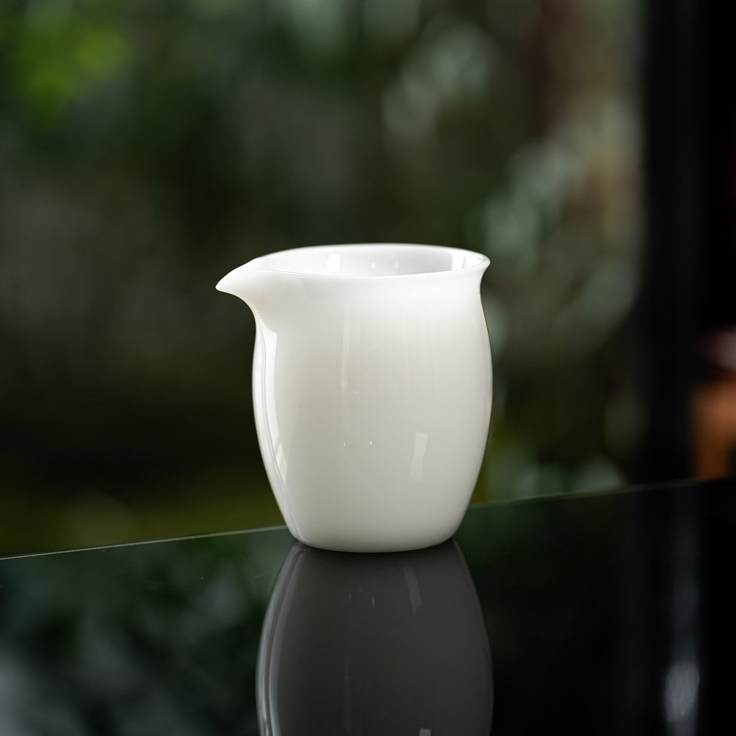 璞玉瓷公道杯德化上乘陶瓷功夫茶具手抓匀杯办公家用手把分茶器