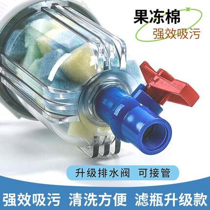 鱼缸过滤器设备净水循环吸污免换水外置挂壁式前置小型家用过滤瓶
