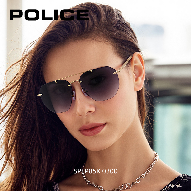 POLICE渐变色墨镜双梁蛤蟆镜女士旅行眼镜防紫外线太阳镜SPLP85K