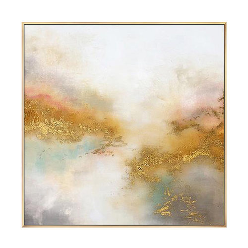 纯手工油画e客厅沙发背景墙装饰画玄关走廊正方形挂画抽象手绘油