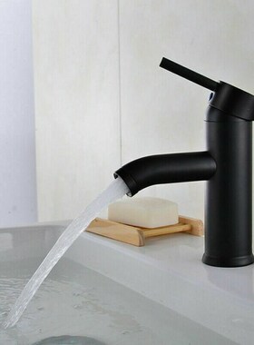 1pc Bathroom Basin Mixer Sink Tap Modern Matte Black YStainl