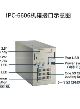 IPC-6606-30D/ipc66y08研华工控机箱定制电脑台式机灰色工业空机