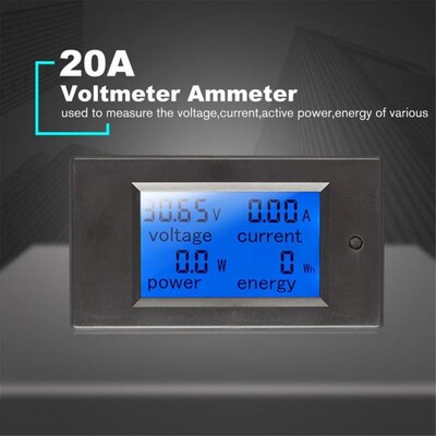 Digital Power Energy Meter DC VolEtmeter Ammeter Wattmeter K