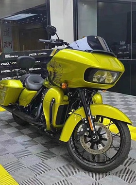 Advanblack哈雷q双灯公路滑翔加装护腿包大道滑翔前挡风腿包路王S