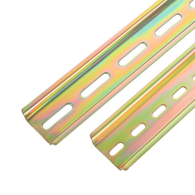 C45不锈钢国标导轨2米镀彩锌空开接线端子配电箱电器X断路器卡轨