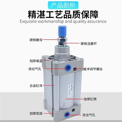 AirTac亚德客标准气缸SAI63X25v0/300/350/400/450/500/600/700