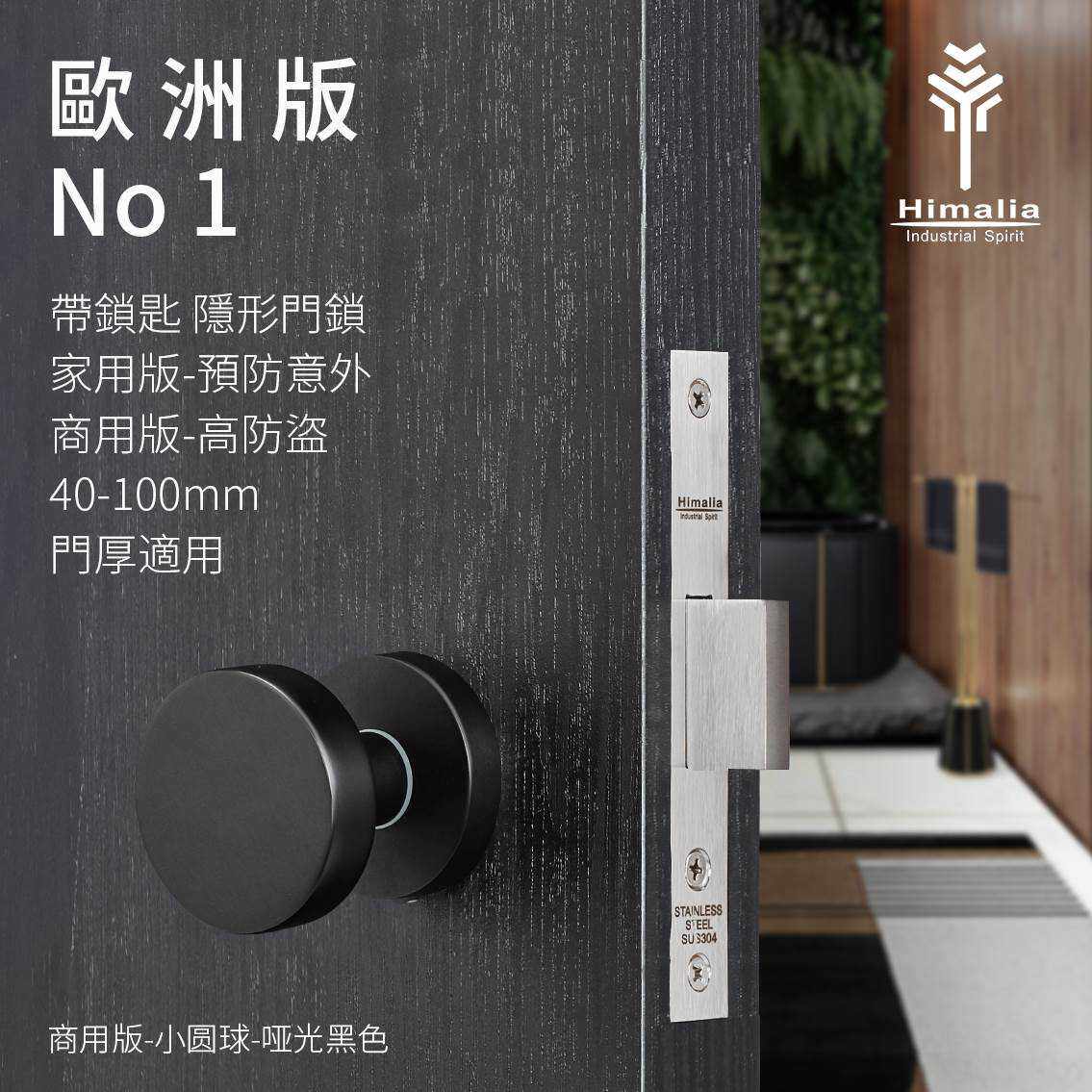 隐形门锁室e内单面锁暗锁卧室背景墙隐藏门把手单侧极简黑色门拉