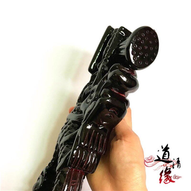 手道香炉 手炉 香拖 龙头香龙手柄炉 香樟木插香V炉 道家木质炉
