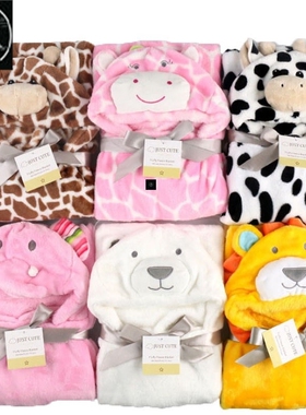 babya fleece bath towel hooded towels bathrobe cloak blanket