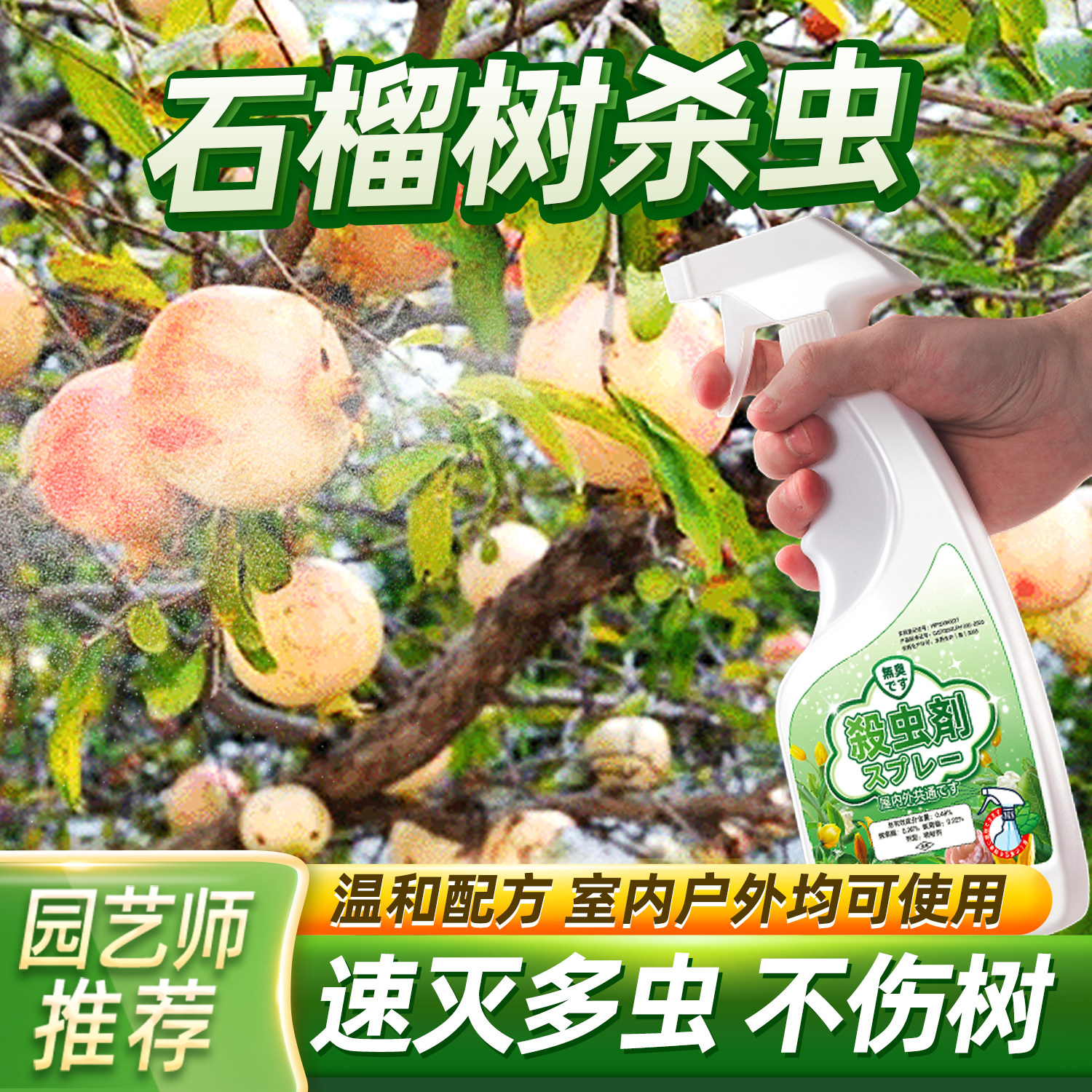 石榴树虱子药盆栽杀虫剂药灭虫除虫药花生治食心虫专用蜜盆景喷药