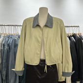 PU皮小个子夹克气质外套 短款 韩系复古翻领拼接皮衣女2026春季 新款