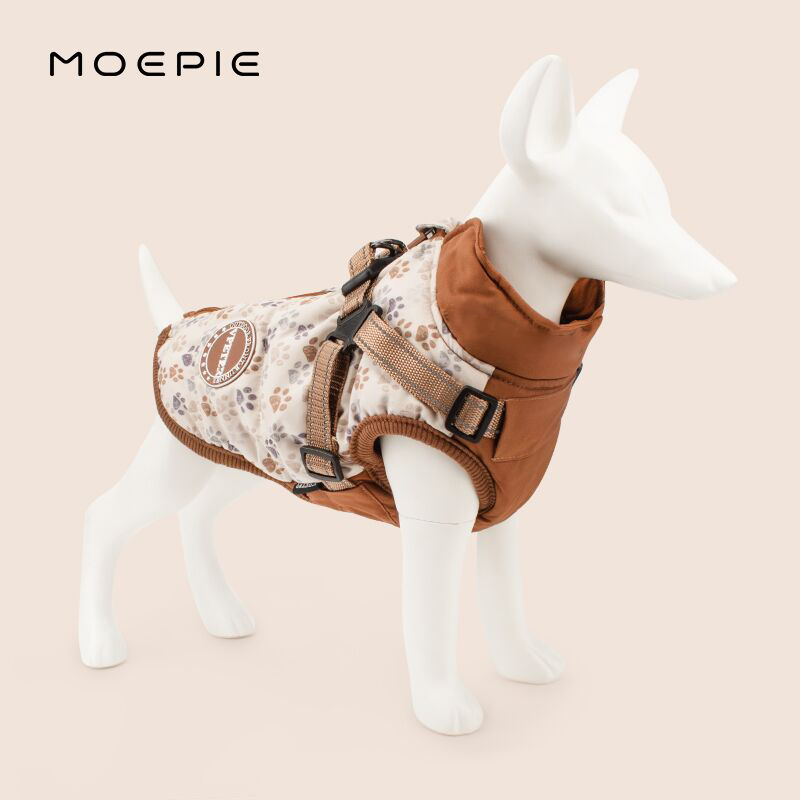 MOEPIE狗狗加厚棉衣外套冬可牵引