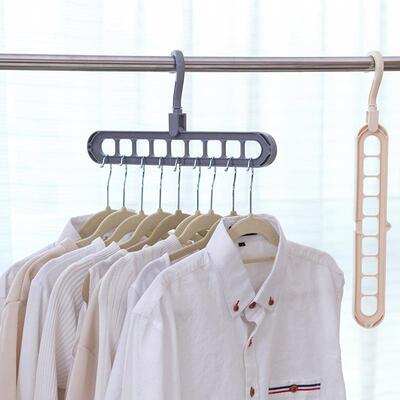 9-Hole Hanger Multi-functional Rotatable Folding Hanger Magi