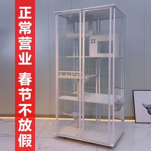 全景猫别墅猫屋家用猫笼子超大室内实木猫咪繁殖笼猫柜豪华猫窝