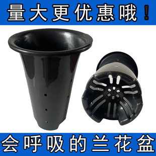 兰种植盘 壮苗加厚加高透气兰花盆四季 侧孔塑料盆 兰花草专用盆