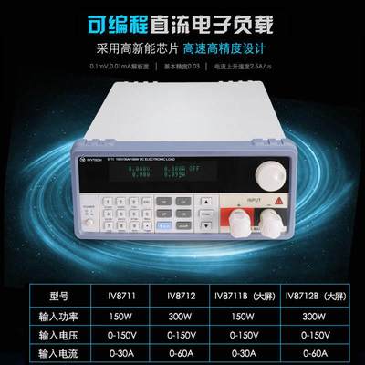 艾维泰科150W150V电1源测仪IV871/IV87试12YVU可编程流电子负直载