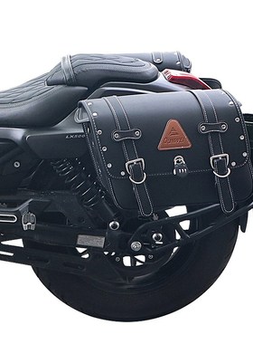 适用无极CU525k摩托车LX500-3A复古快拆边包侧挂包帆布包靠背改装