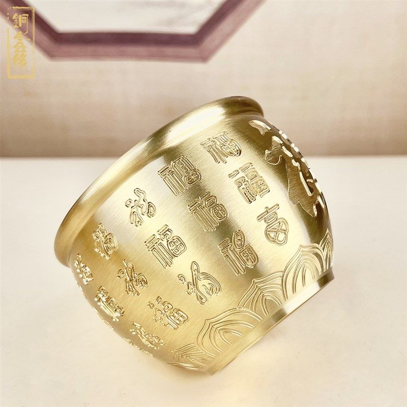 十二生肖百e福缸黄铜o米缸招财铜缸家用客厅兔牛纯铜聚宝盆摆件聚,家居饰品,装饰摆件,淘宝优惠券,粉丝福利购,淘宝优惠卷