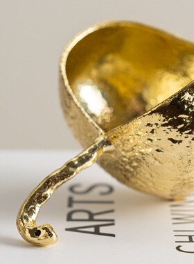 Rzone 高级感小众石榴壳金属B装饰摆设酒柜书柜壁龛艺术品压书摆