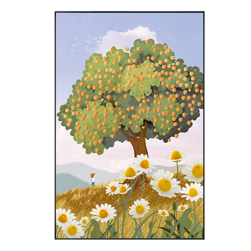 北欧ins风系摆桌挂画小清新雏菊餐厅J壁画花卉卧室床头装饰画图片