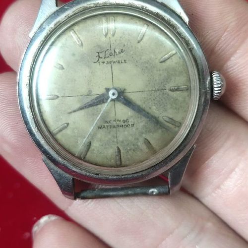 老古董瑞士FLDORA机械手表