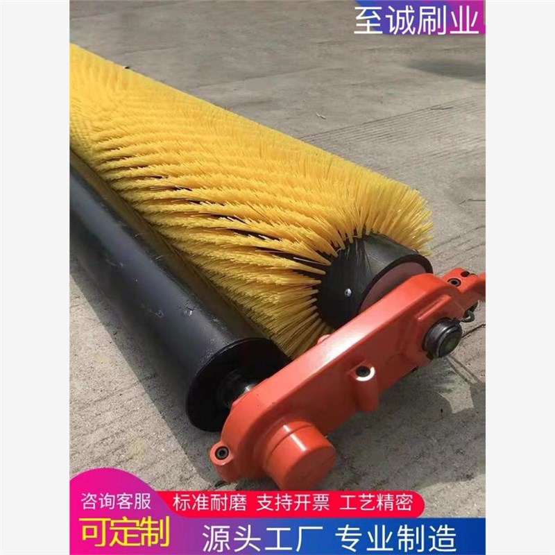 无动力滚刷清扫器水泥煤场电动皮带E输送机尼龙钢丝螺旋耐磨毛刷