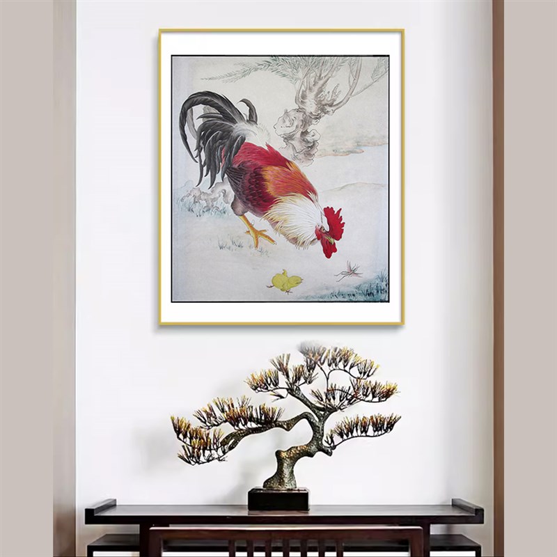 苏绣DIY套件新手初学 大吉图 鸡 玄关客厅卧室 手工Y刺绣装饰画图片