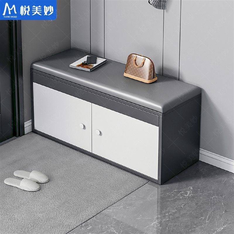 轻奢鞋柜鞋柜一体入户门可u坐换鞋凳网红家用软包多层防尘换鞋凳