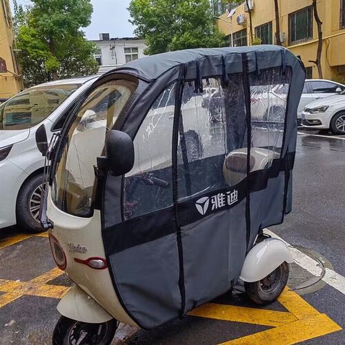 适用雅迪K8E雨帘电动三轮u车一体车棚围帘篷布防雨防寒保暖帘子罩