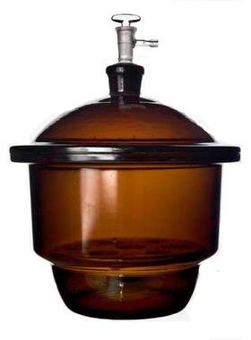 实验室用棕色真空干燥器口径15t0 210 240 300 400MM除湿仪附瓷板