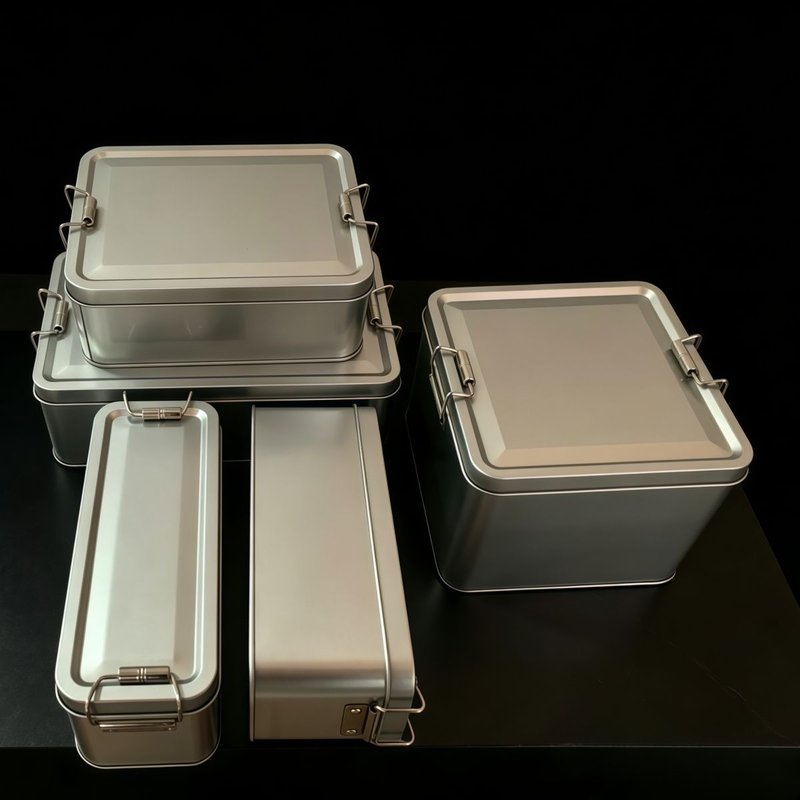 滑轮扣马口铁盒磨砂金属包装盒搭扣饼干收纳铁盒子伴手礼盒
