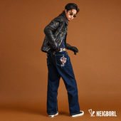 日产系列•蛇年 NEIGBORL钊叔制日系复古水洗刺绣直筒牛仔裤