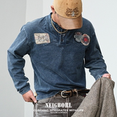 驱逐舰 NEIGBORL钊叔制潮流330g重磅针织牛仔设计感休闲卫衣