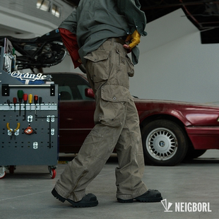 烟盒 裤 NEIGBORL钊叔制古着vintage美式 宽松休闲工装 子 伞兵裤