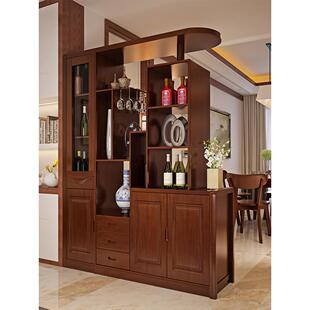 A9L隔断柜酒柜新中式屏风多功能双面柜餐边柜门厅柜实木玄关定 做